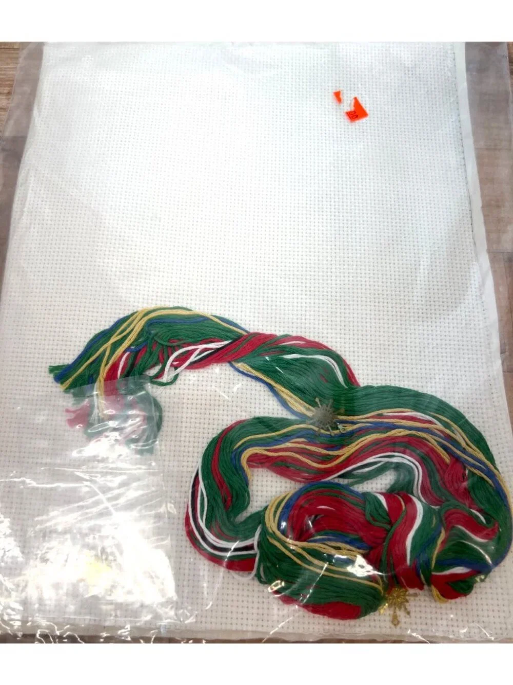 Christmas Stocking Crossstitch Kit Ted Santa Claus Embroidery Floss With Charms